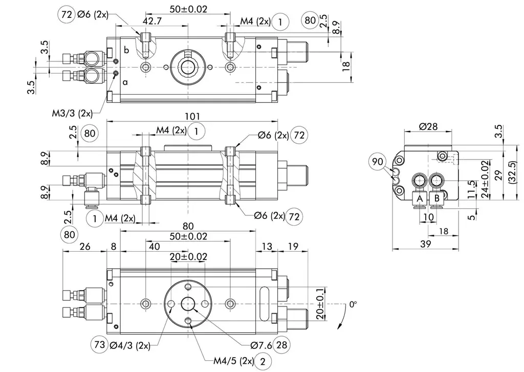 Schunk  - Miniature swivel unit SRU-mini