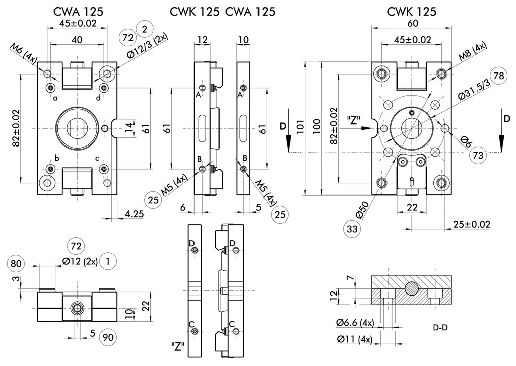 Schunk CWA-125-P - Compact change system CWS