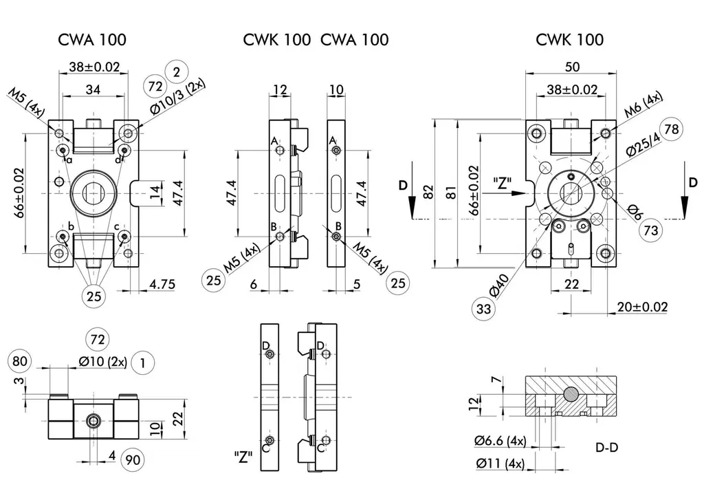 Schunk CWA-100-P - Compact change system CWS