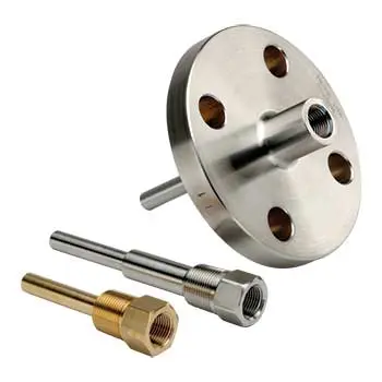 2" Bimetal, 1/4" National Pipe Thread (NPT) Back Connection, 4" Stem Length, 0/140 ºF/ºC, 0.250" Diameter Thermometer