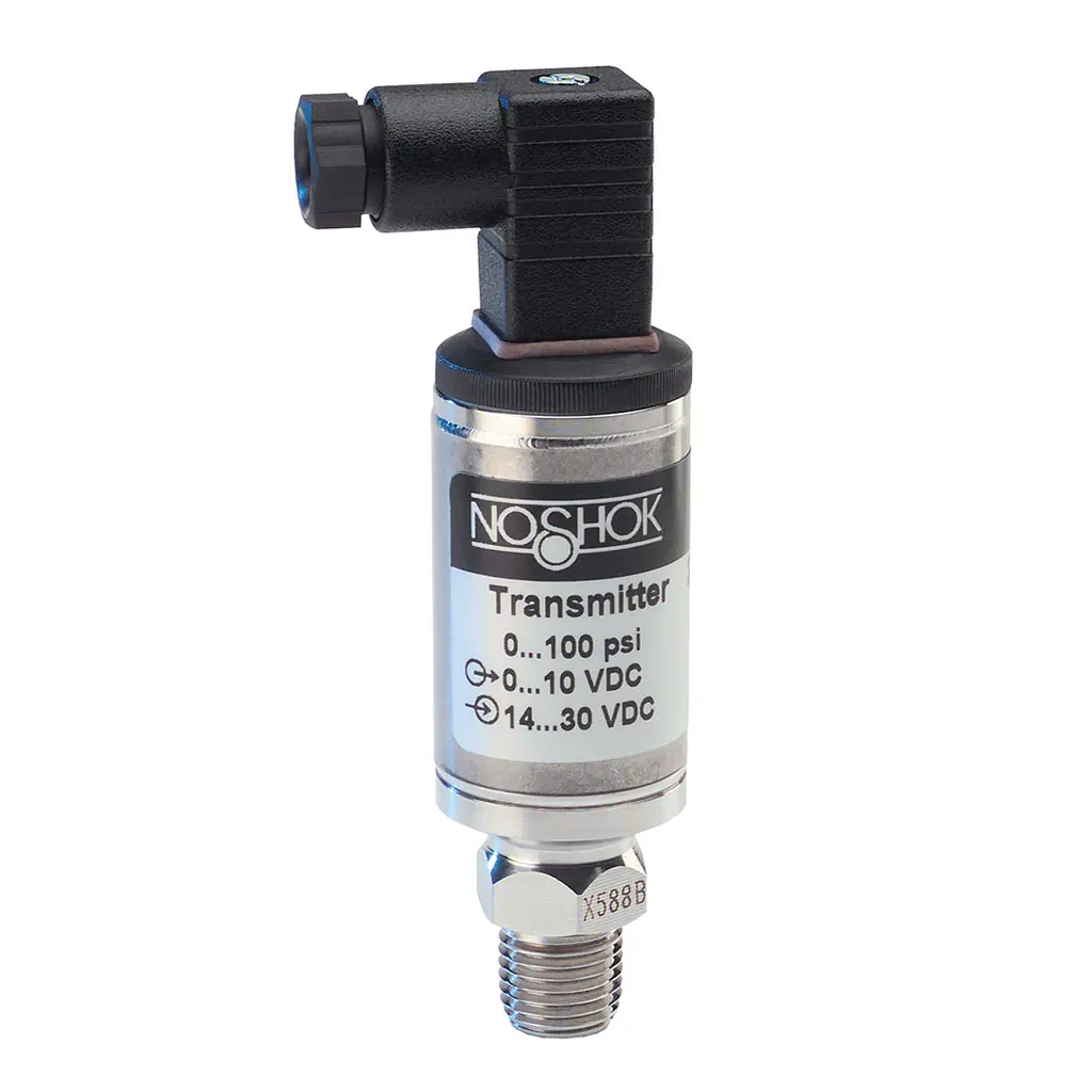 0 to 60 psig, 0.5% Accuracy (Best Fit Straight Line (BFSL)), 0 to 5 Vdc Output, 1/4" National Pipe Thread (NPT) Male Pressure Transducer with DIN EN 175301-803 Form C Electrical Connection