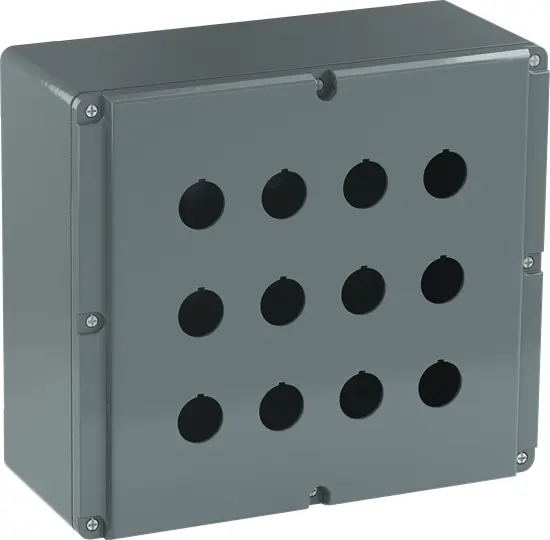 ABB 080SP-12 - 12-HOLE ENCLOSURE GREY ALUMINUM