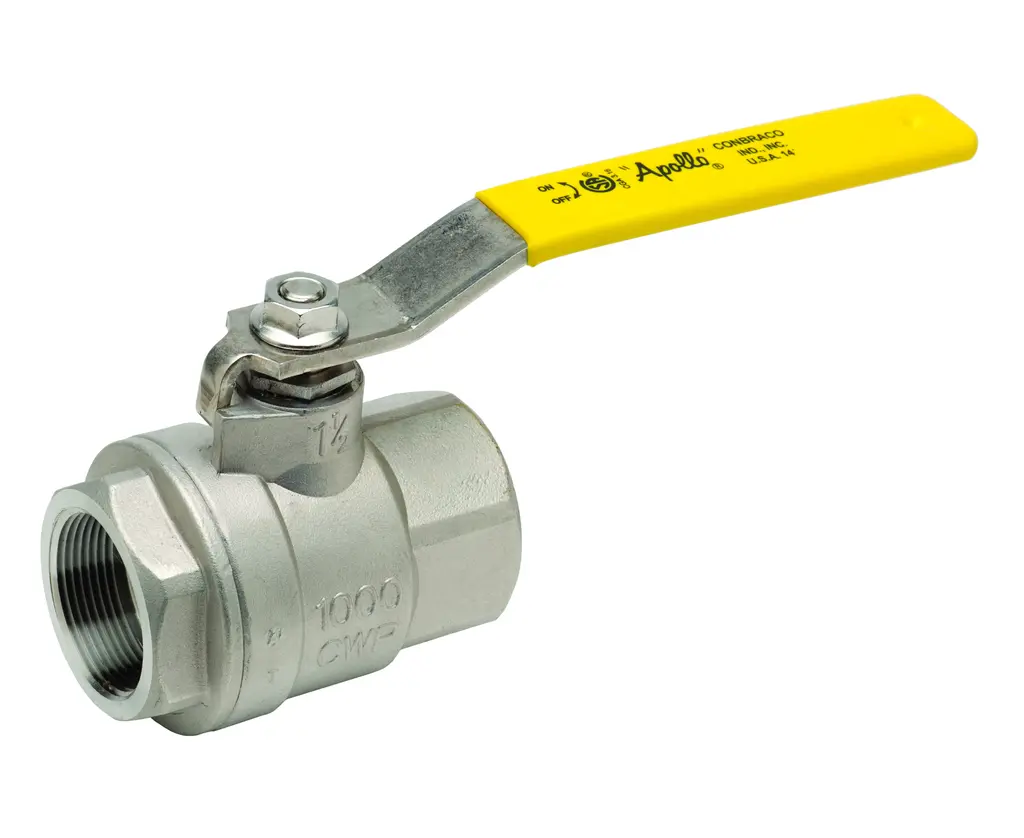 Apollo 2 Piece Full Port Stainless Steel Ball Valve with 2 1/4" Locking Stem Extension 1-1/4" (2 x FNPT)