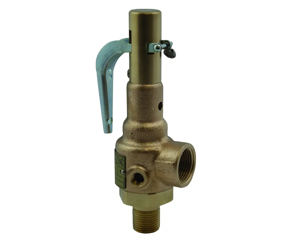 Apollo ASME Sec I Steam Bronze Safety Relief Valve with Brass Trim, EPR Seat, 125 psig, 1-1/2" x 2" (MNPT x FNPT)