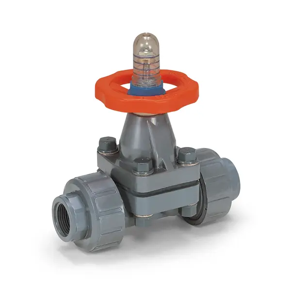 1-1/2" CPVC Diaphragm Valve w/EPDM Diaphragm; EPDM Seals; socket/threaded end connections