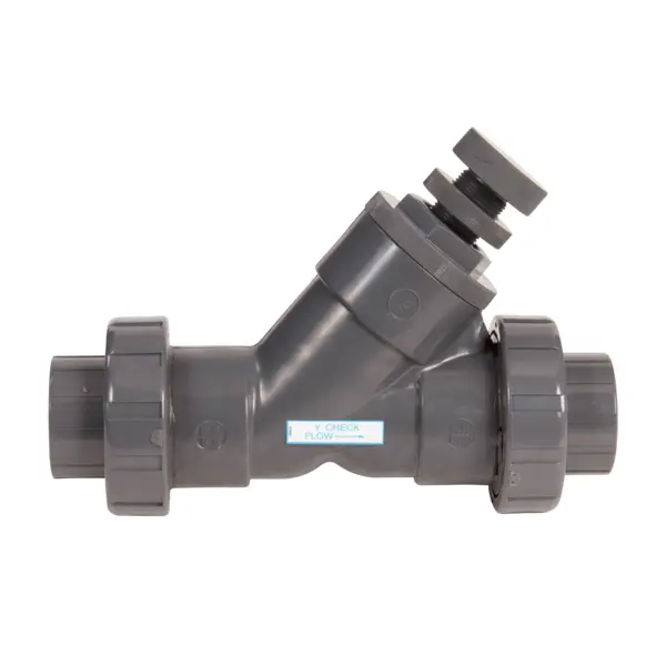 1" PVC Spring-Loaded Y-Check Valve w/EPDM seal, threaded end connections