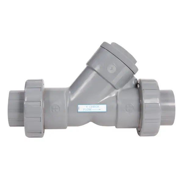 1-1/2" PVC Y-Check Valve w/EPDM o-ring seat and seal; socket end connections