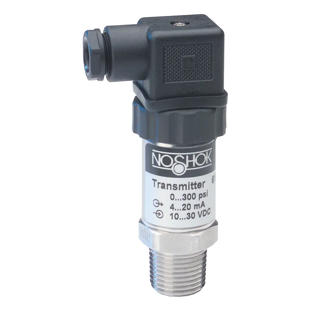 0 to 2 psig, 0.25% Accuracy (Best Fit Straight Line (BFSL)), 4 to 20 mA Output, 1/4" National Pipe Thread (NPT) Male Pressure Transducer with DIN EN 175301-803 Form A Electrical Connection