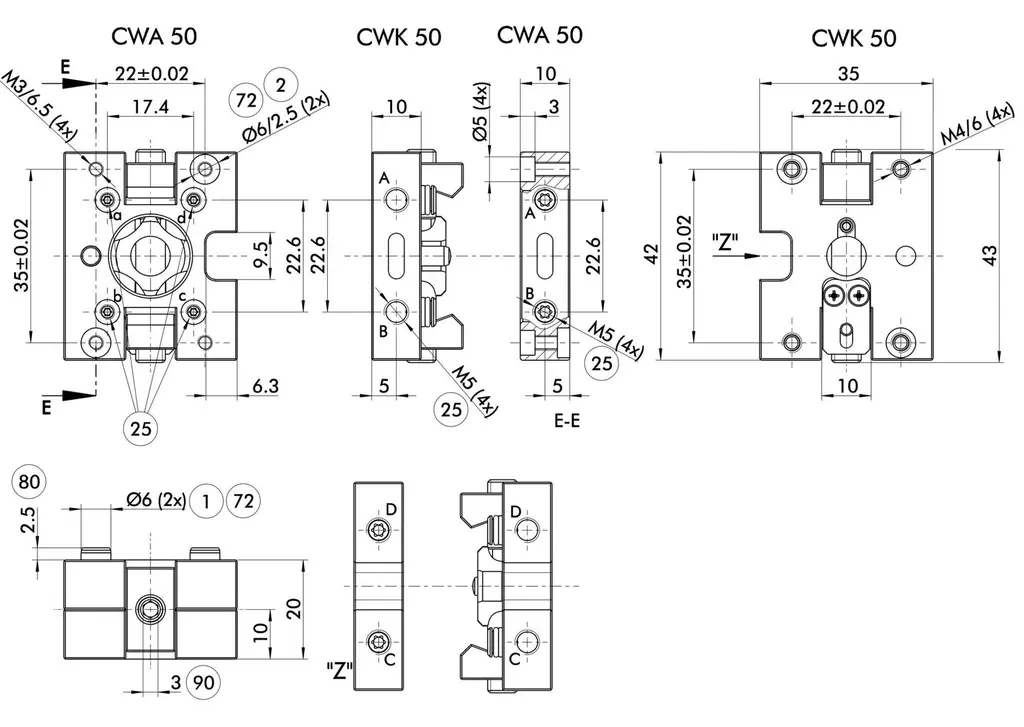 Schunk CWK-050-P - Compact change system CWS