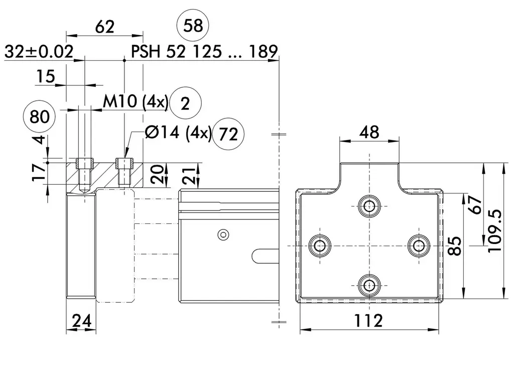 Schunk ZBA-PSH-52-160 - Intermediate jaw