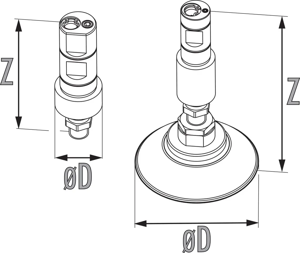 Schunk GSW-V20 - Vacuum gripper with shank interface GSW-V